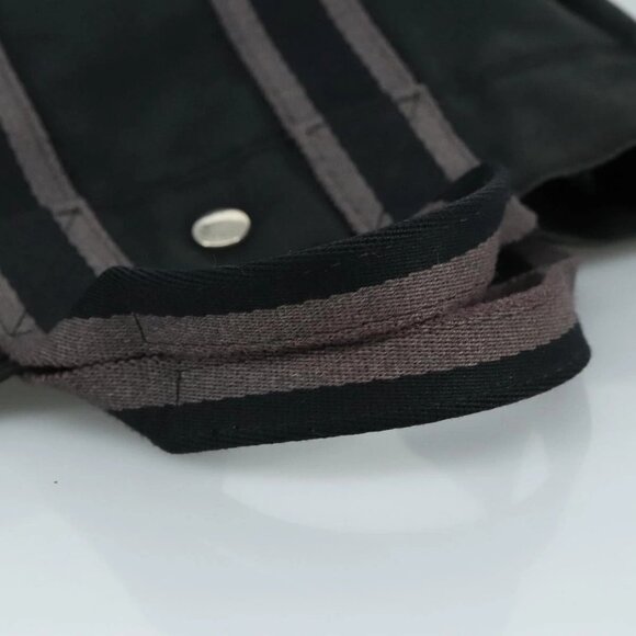 HERMES Fourre Tout PM Tote Bag Canvas Black Gray Auth 103394 - Picture 8 of 16